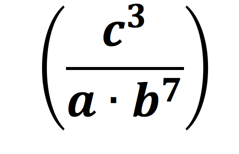 (c^3 / a * b^7)