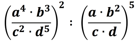 (a^4 * b^3 / c^2 * d^5)^2 / (a * b^2 / c * d)^5